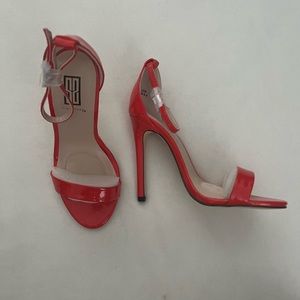 Red strappy heels